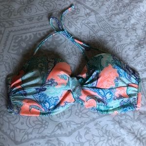 Neon paisley bikini top
